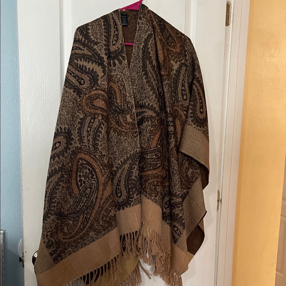 East 5th Brown Paisley Shawl